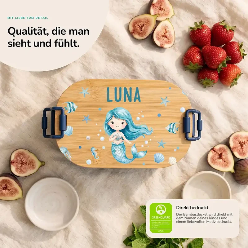 Brotdose Kinder personalisiert, Meerjungfrau