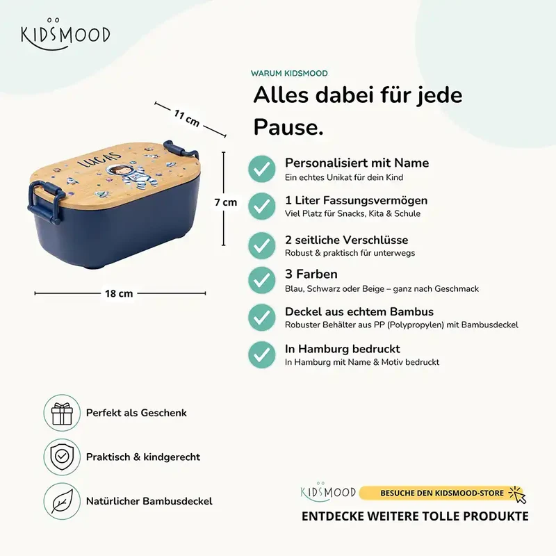 Brotdose Kinder personalisiert, Astronaut