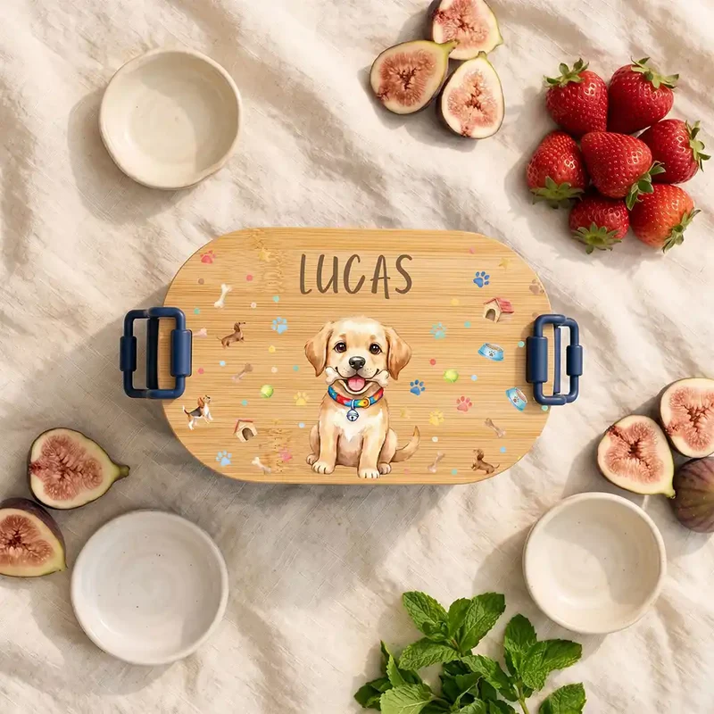 Brotdose Kinder personalisiert, Hundewelpe