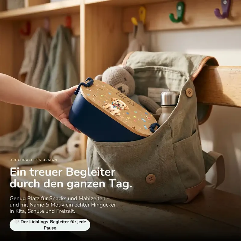 Brotdose Kinder personalisiert, Hundewelpe