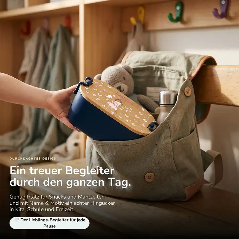 Brotdose Kinder personalisiert, Mädchen Schmetterlinge