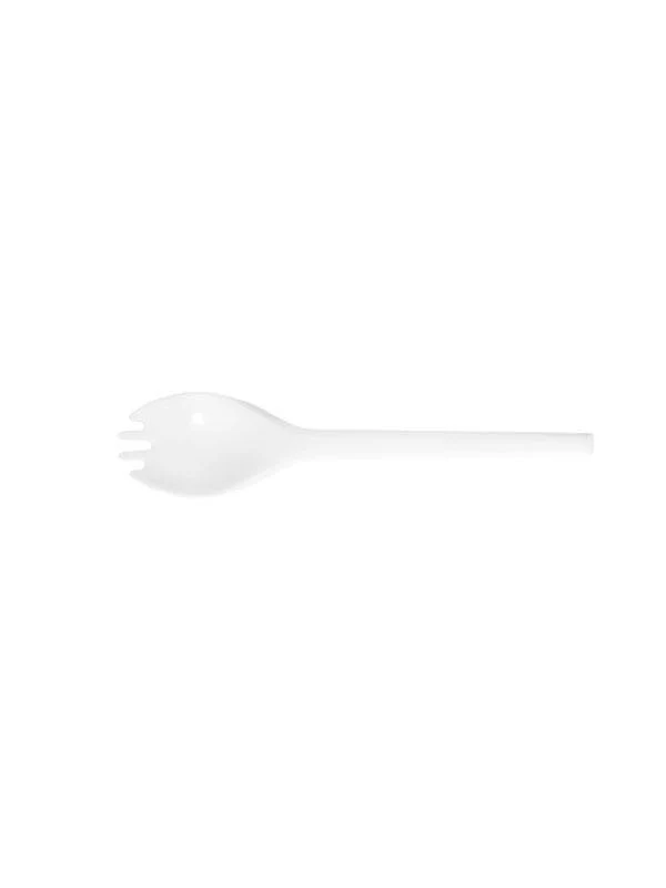 5in RCPLA compostable spork - white
