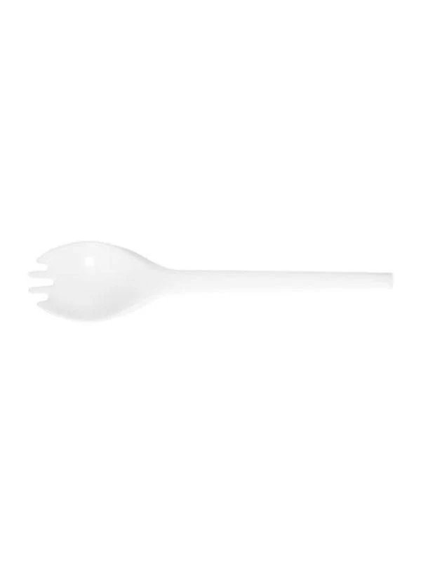 6in RCPLA compostable spork - white