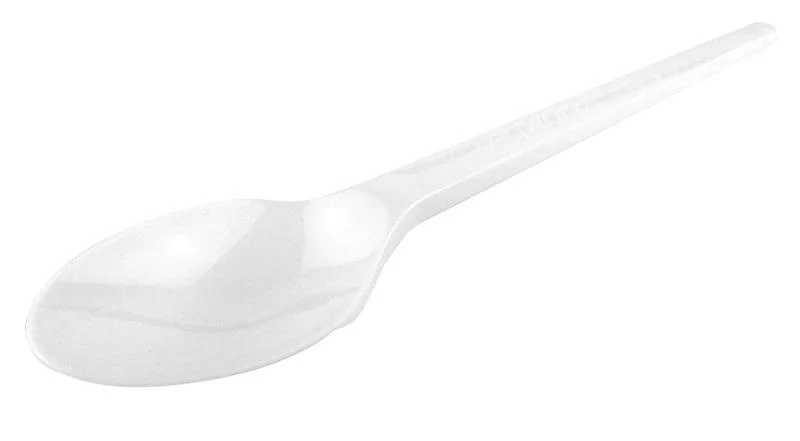 6.5in RCPLA compostable spoon - white