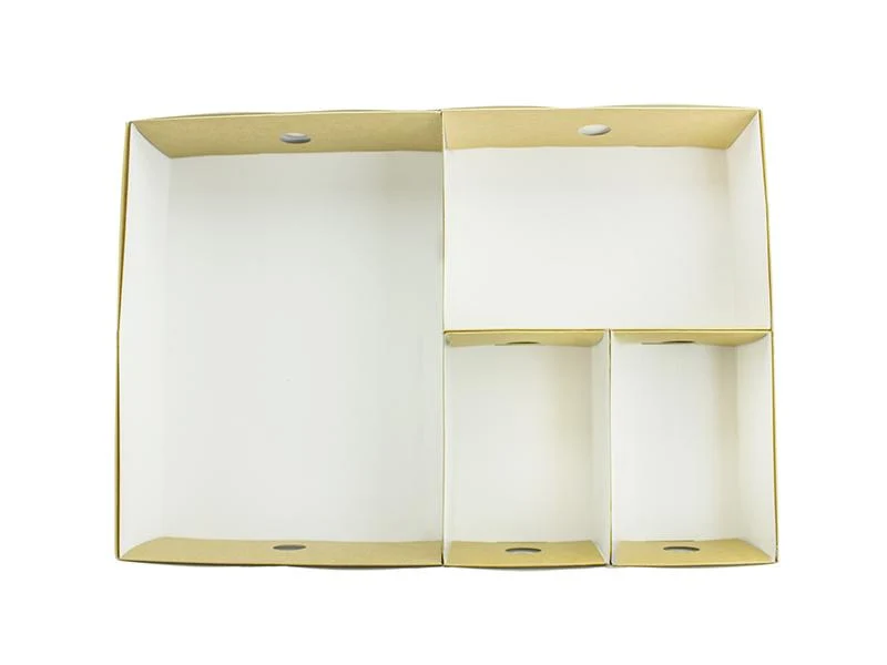 Large platter box with sliding insert - kraft