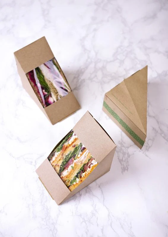 75mm deep fill sandwich wedge - kraft