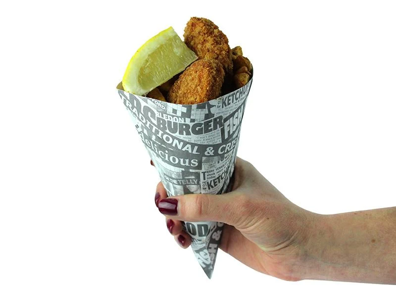 Chip cones - newspaper