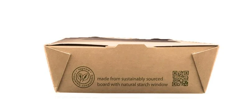 Medium window box 650ml (12 x 12 x 4.5cm) - kraft