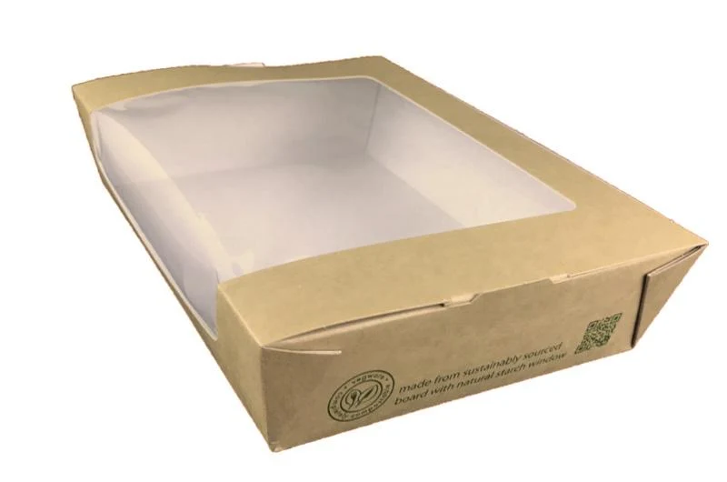 Large window box 1100ml (18 x 13.5 x 4.5cm) - kraft