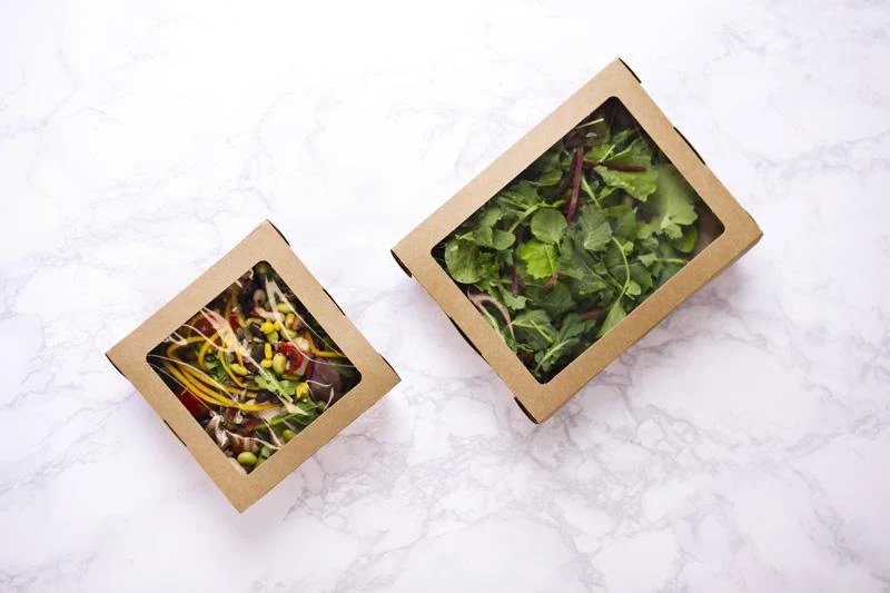 Large window box 1100ml (18 x 13.5 x 4.5cm) - kraft
