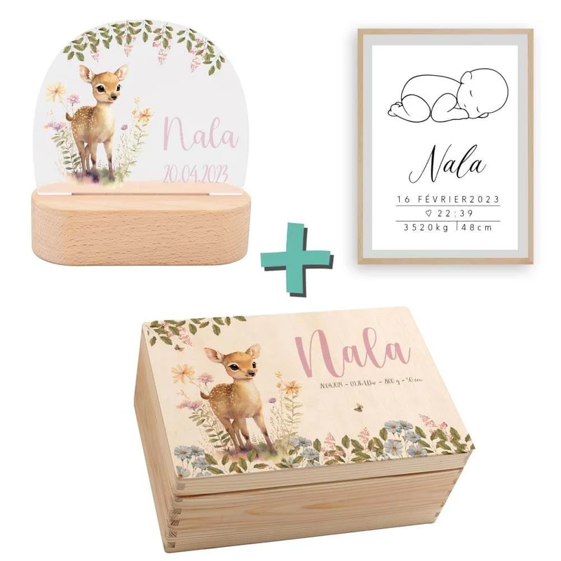 Geschenkset zur Geburt - Reh | Baby Geschenk
