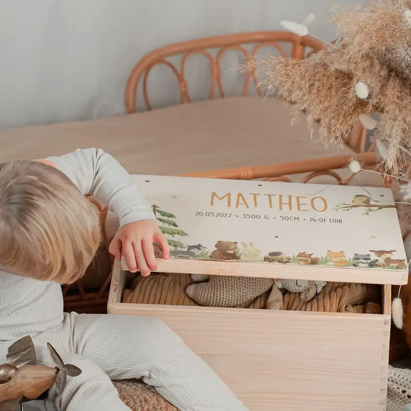 Geschenkset zur Geburt – Niedliche Waldtiere | Baby Geschenk