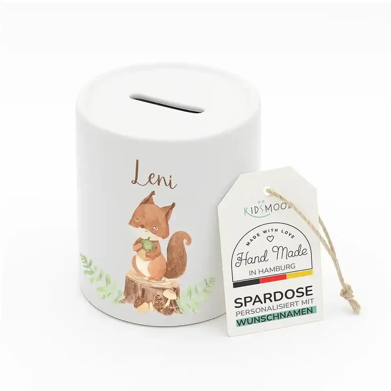 Spardose Kinder aus Keramik - Fuchs