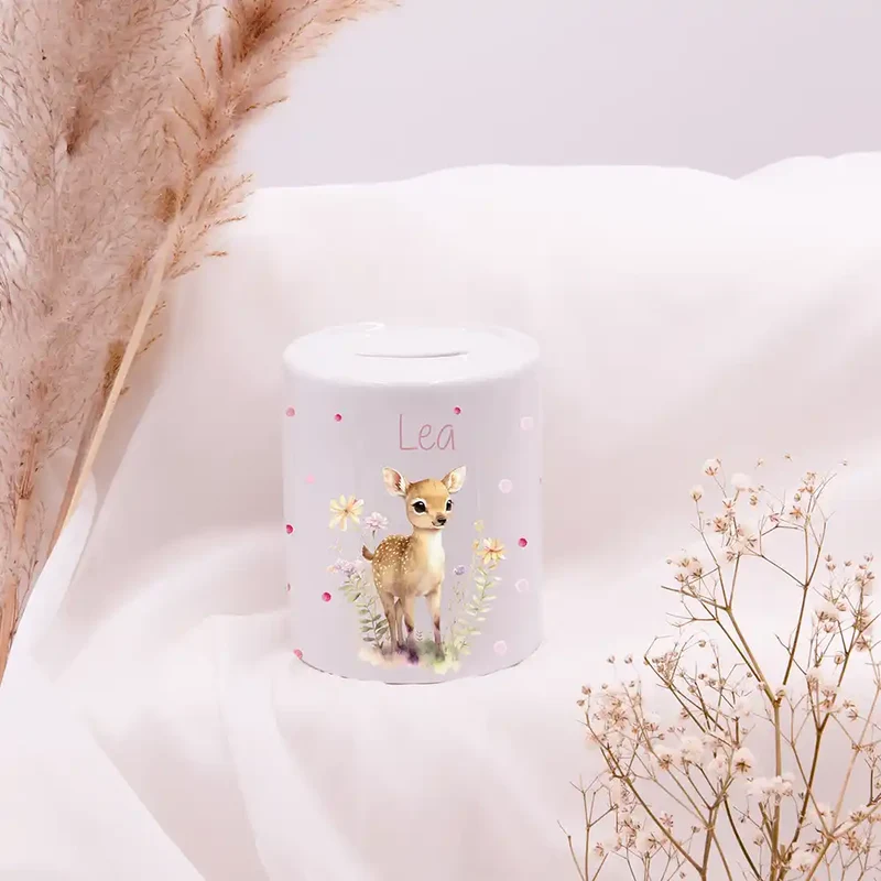 Spardose Kinder aus Keramik - Reh