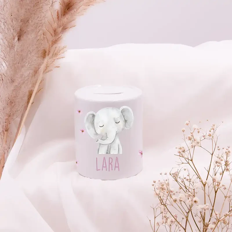 Spardose Kinder aus Keramik - Elefant