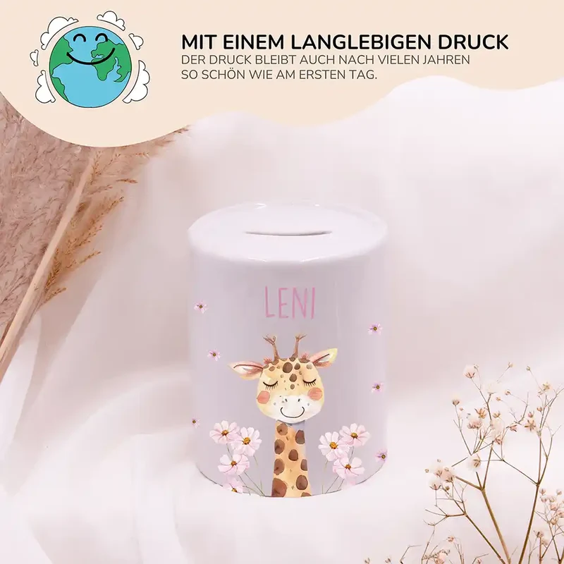 Spardose Kinder aus Keramik - Giraffe