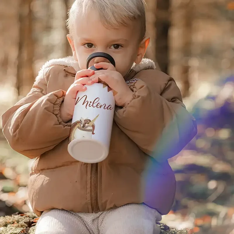 Trinkflasche Kinder Edelstahl - Einhorn