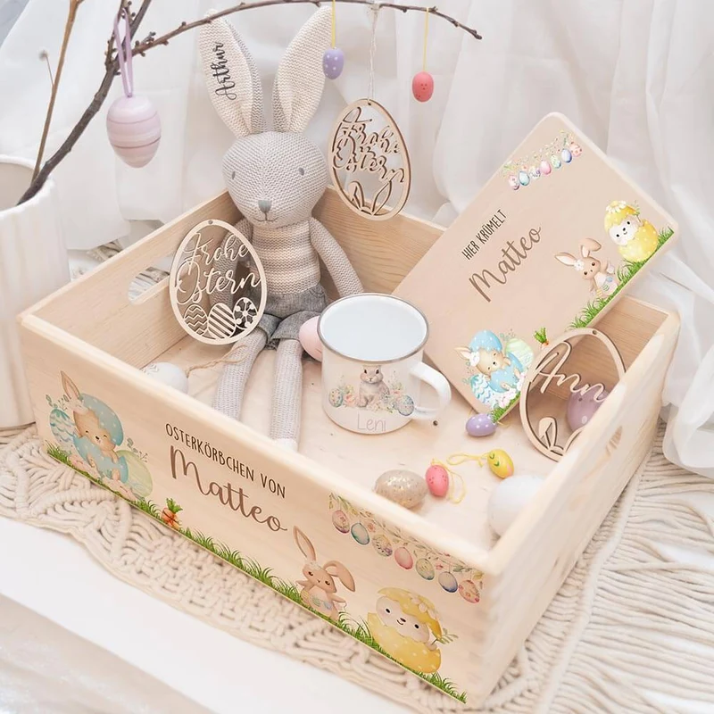Oster-Geschenkbox für Kinder – 5er-Set mit Name