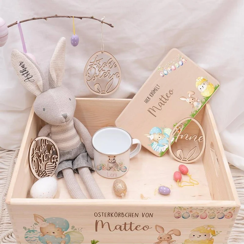 Oster-Geschenkbox für Kinder – 5er-Set mit Name