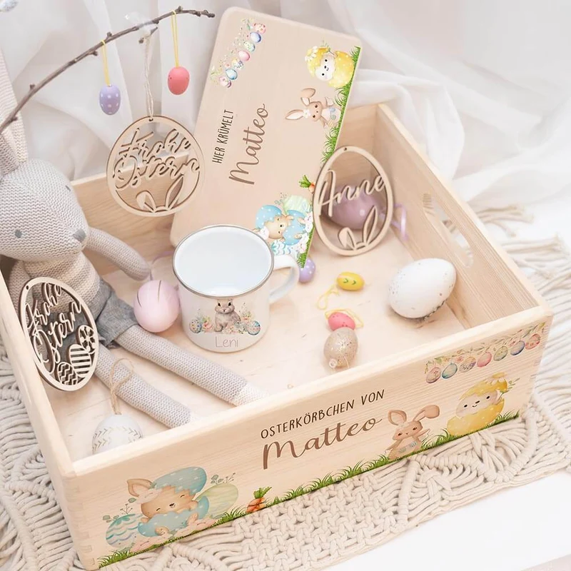 Oster-Geschenkbox für Kinder – 5er-Set mit Name