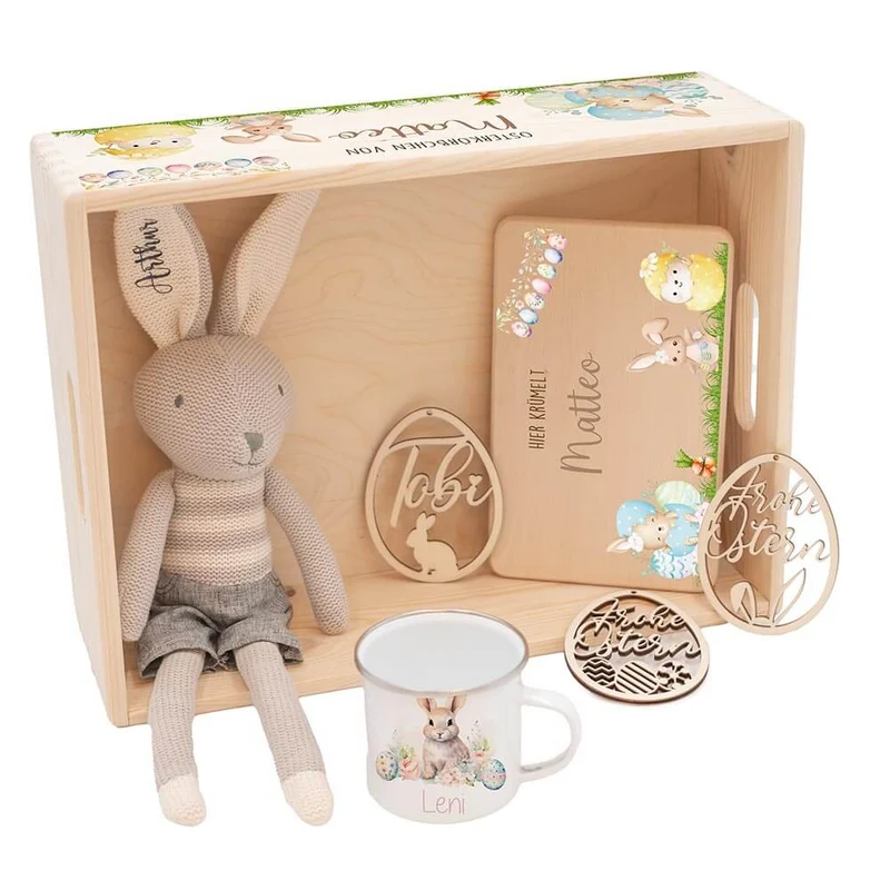 Oster-Geschenkbox für Kinder – 5er-Set mit Name