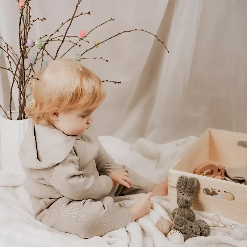 Osterkiste Holz personalisiert - Hasenmädchen