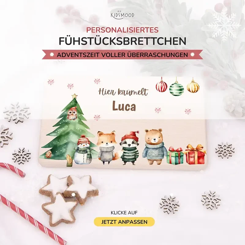 Frühstücksbrettchen Weihnachten - Weihnachtsglück