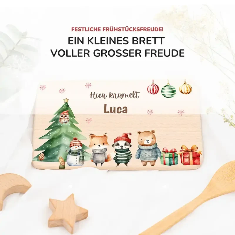 Frühstücksbrettchen Weihnachten - Weihnachtsglück
