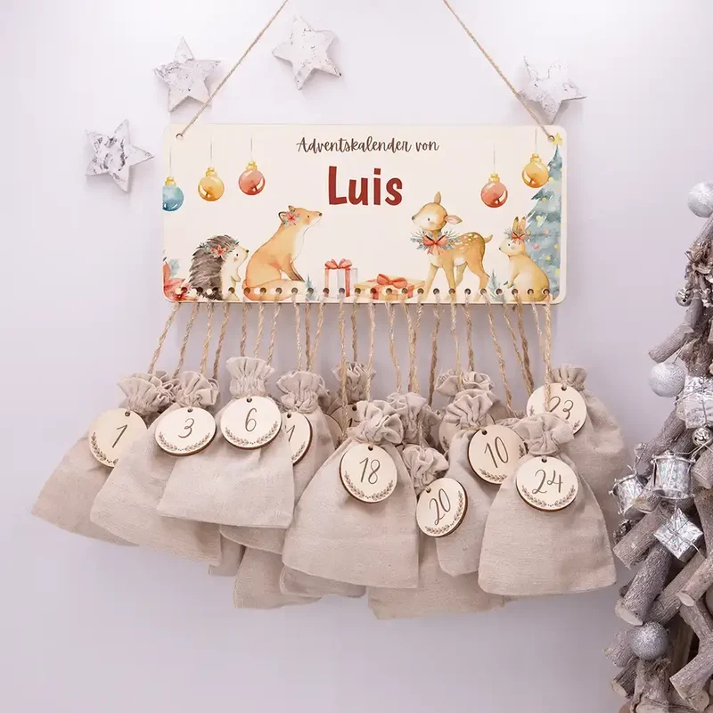 Personalisierter Adventskalender Weihnachtsfamilie