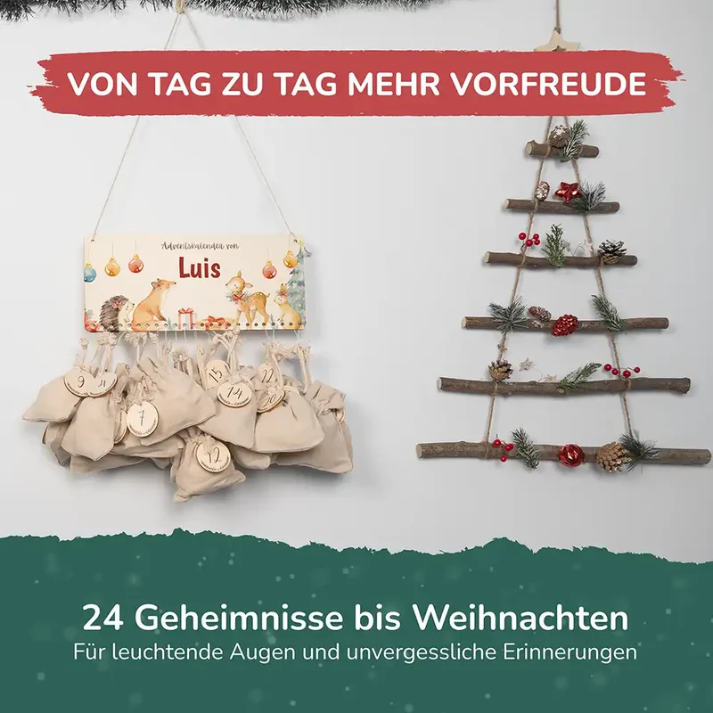 Personalisierter Adventskalender Weihnachtsfamilie