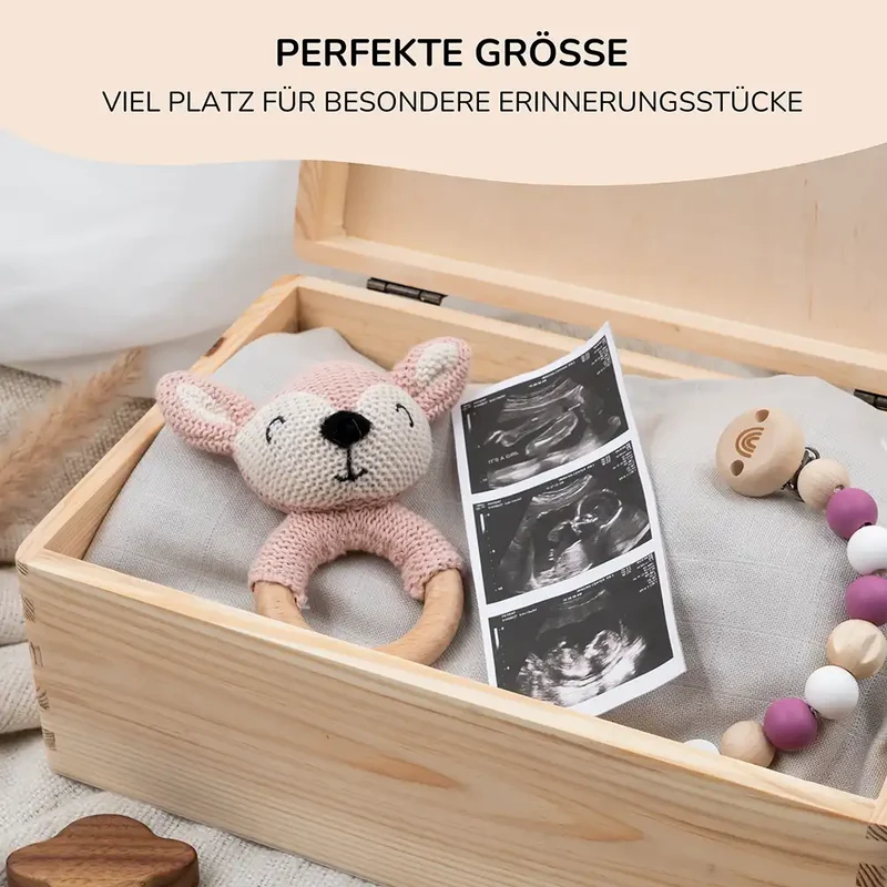 Personalisierte Erinnerungskiste Woodland Tierfamilie