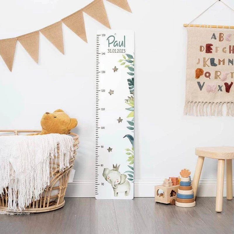 Erste Schritte Bundle - Boho Löwe: Messlatte, Kindergarderobe, Erinnerungsbox