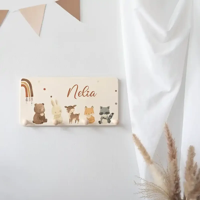 Erste Schritte Bundle - Woodland Tipi: Messlatte, Kindergarderobe, Erinnerungsbox