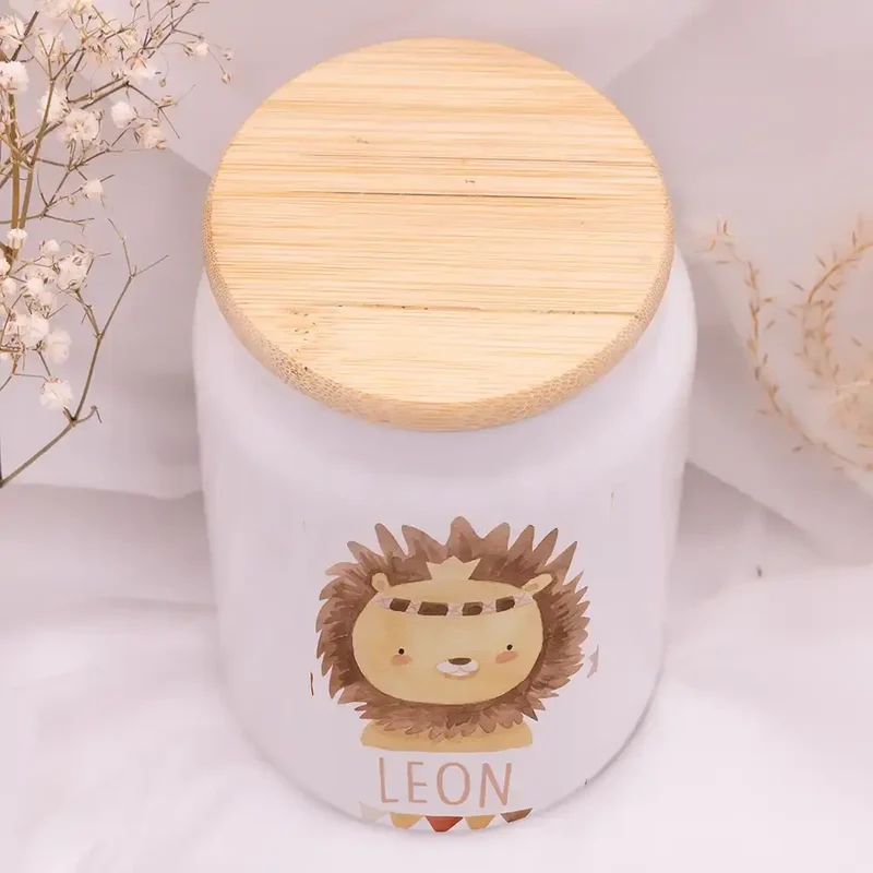 Personalisierbare Keksdose mit Name - Löwe