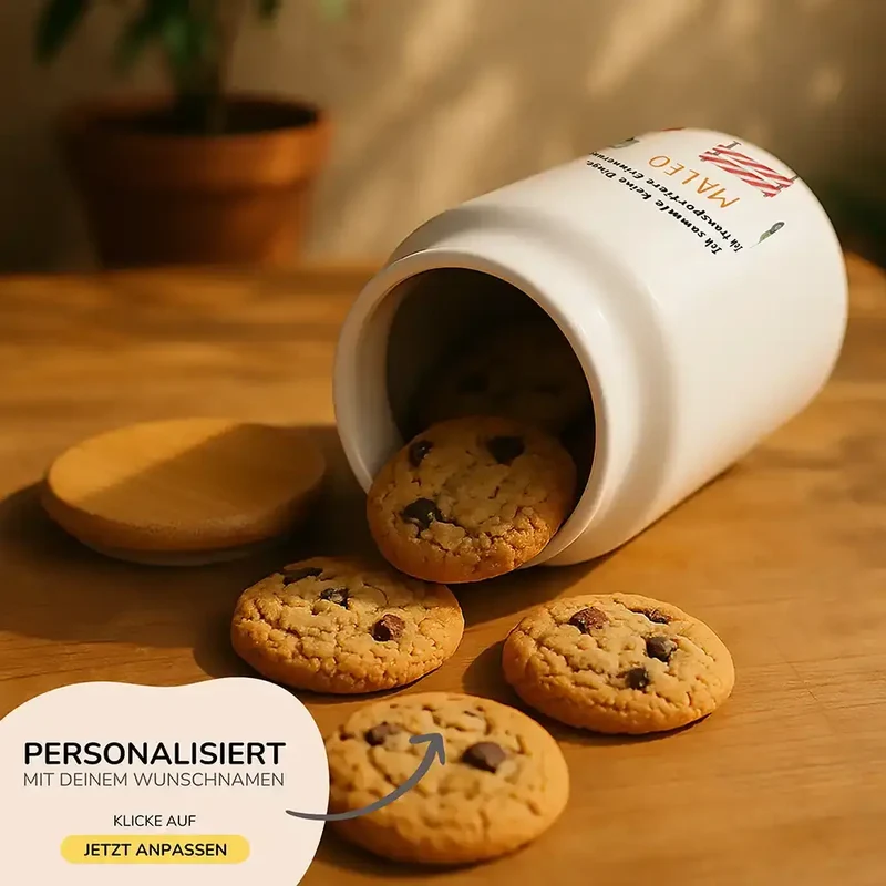 Personalisierbare Keksdose mit Name - Baustelle