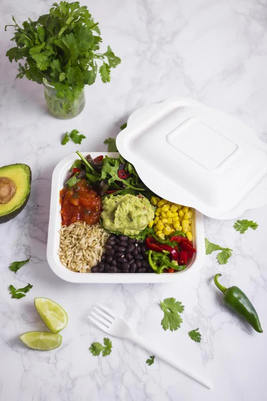 Bagasse hot lid - medium