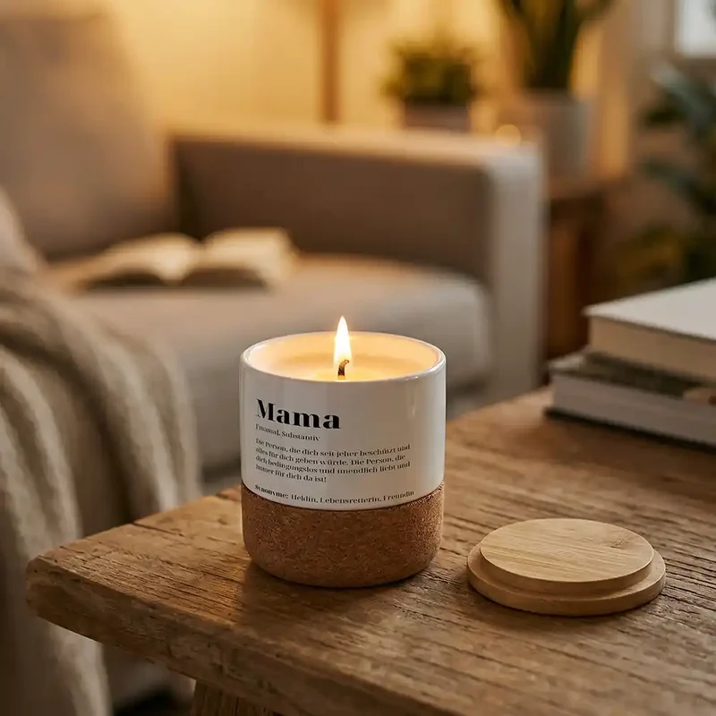 Duftkerze Vanille Keramik – Mama Definition mit Wunschname