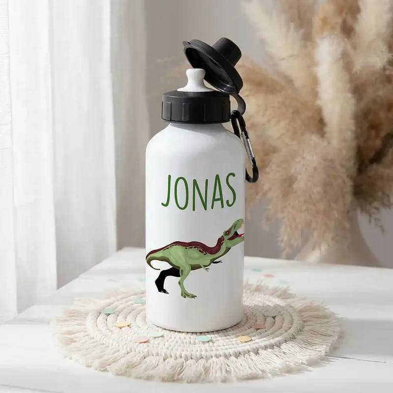 Personalisierte Trinkflasche Kinder – Dino T-Rex