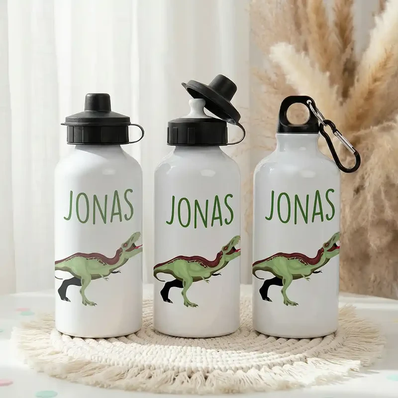 Personalisierte Trinkflasche Kinder – Dino T-Rex