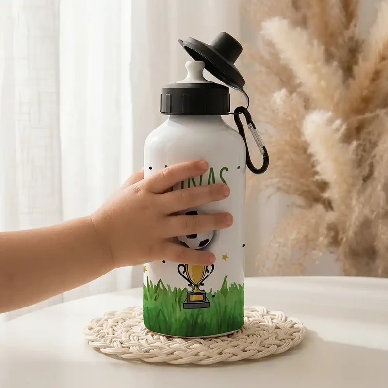 Personalisierte Trinkflasche Kinder – Fußball Pokal