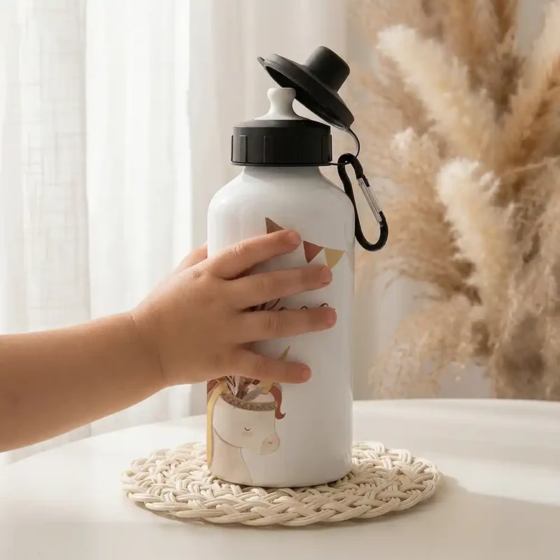 Personalisierte Trinkflasche Kinder – Einhorn Indianer