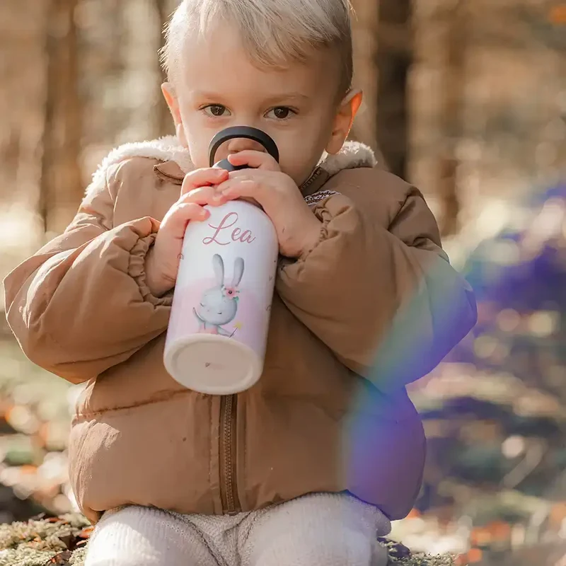 Trinkflasche Kinder Edelstahl - Zauberhase