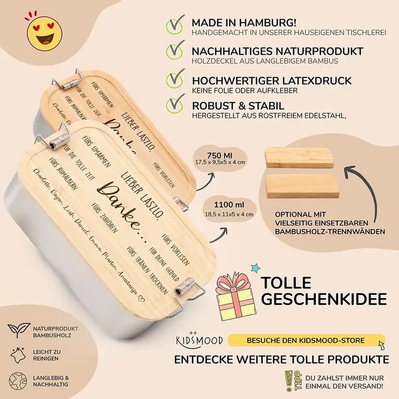 Brotdose personalisiert als Abschiedsgeschenk
