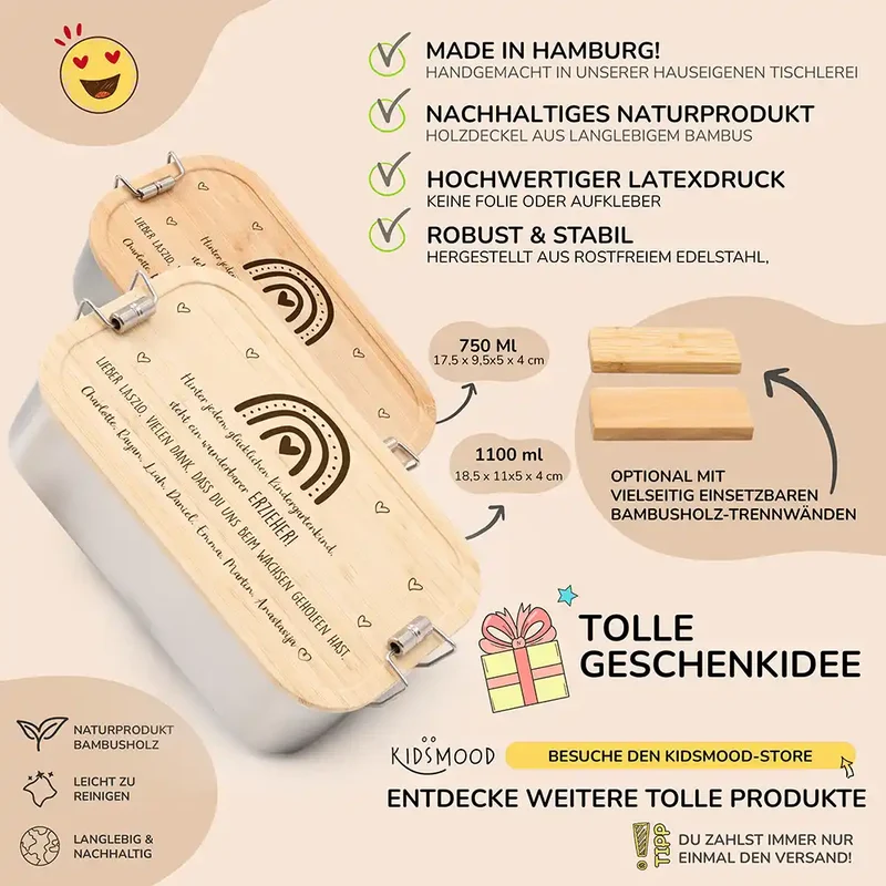 Brotdose personalisiert als Abschiedsgeschenk