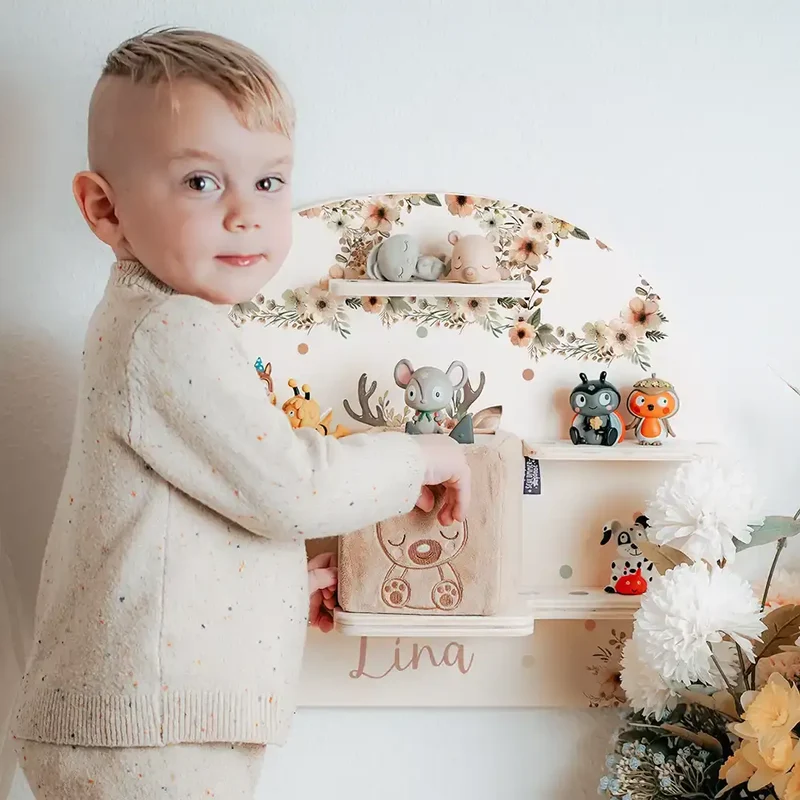 Tonie Regal aus Holz, Toniebox Regal personalisiert Reh