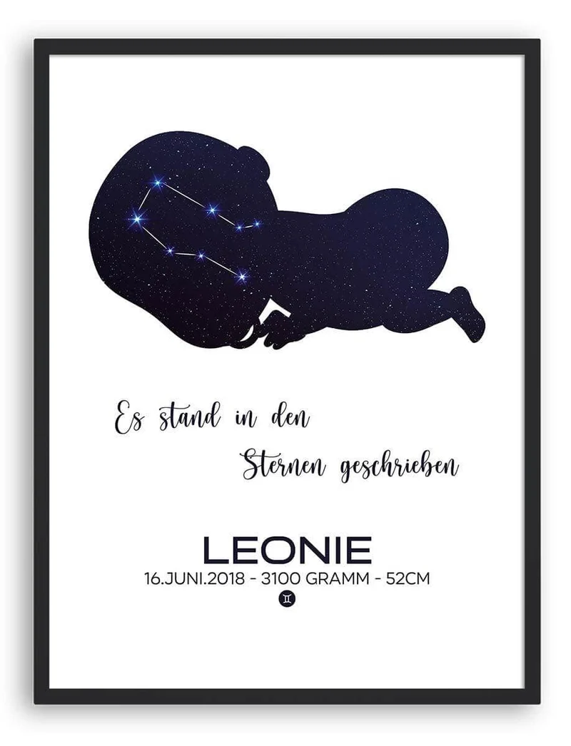 Sternzeichen Poster personalisiert