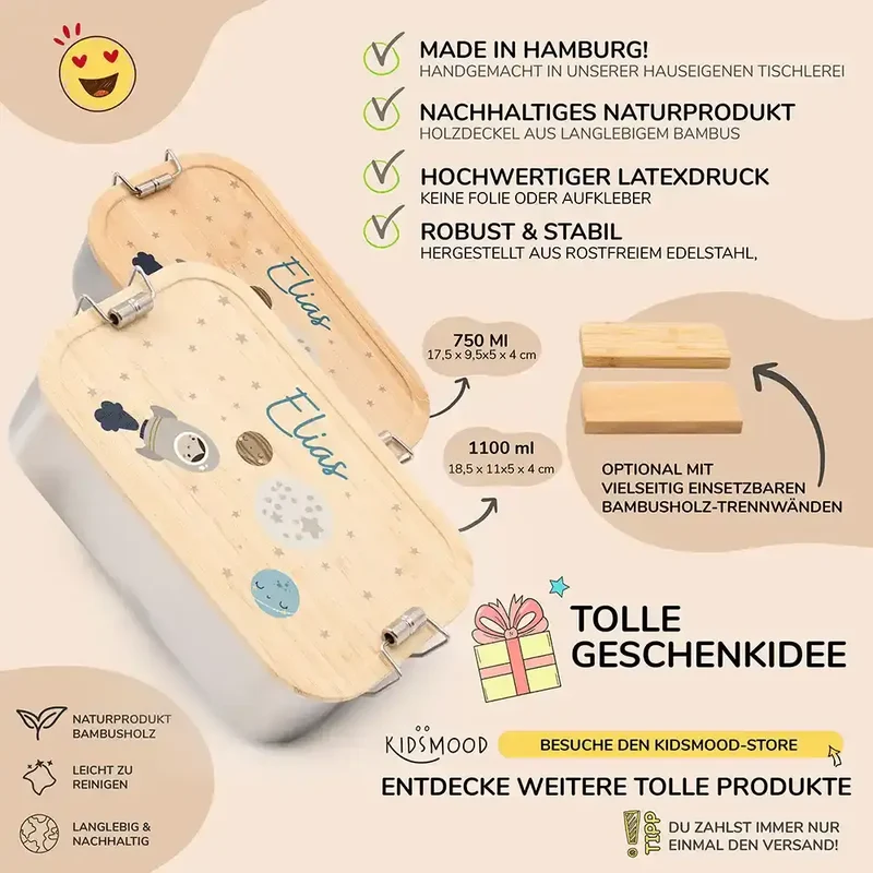 Brotdose personalisiert Weltall