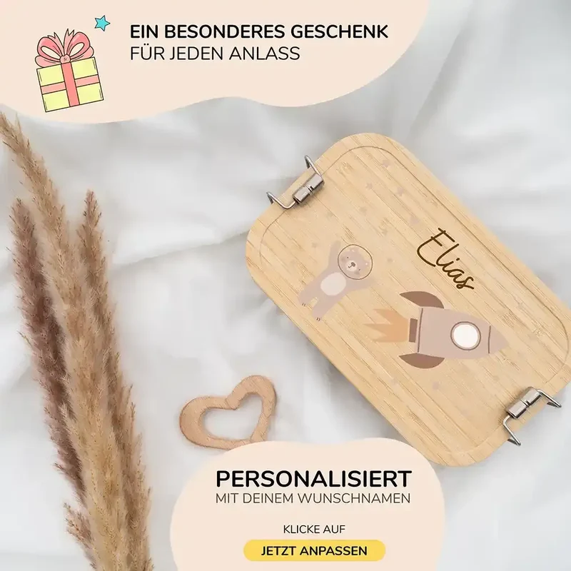 Brotdose Kinder personalisiert - Astronaut