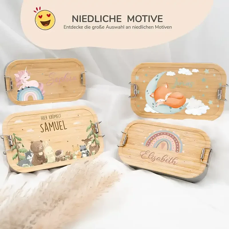 Brotdose Kinder personalisiert Baby Fuchs