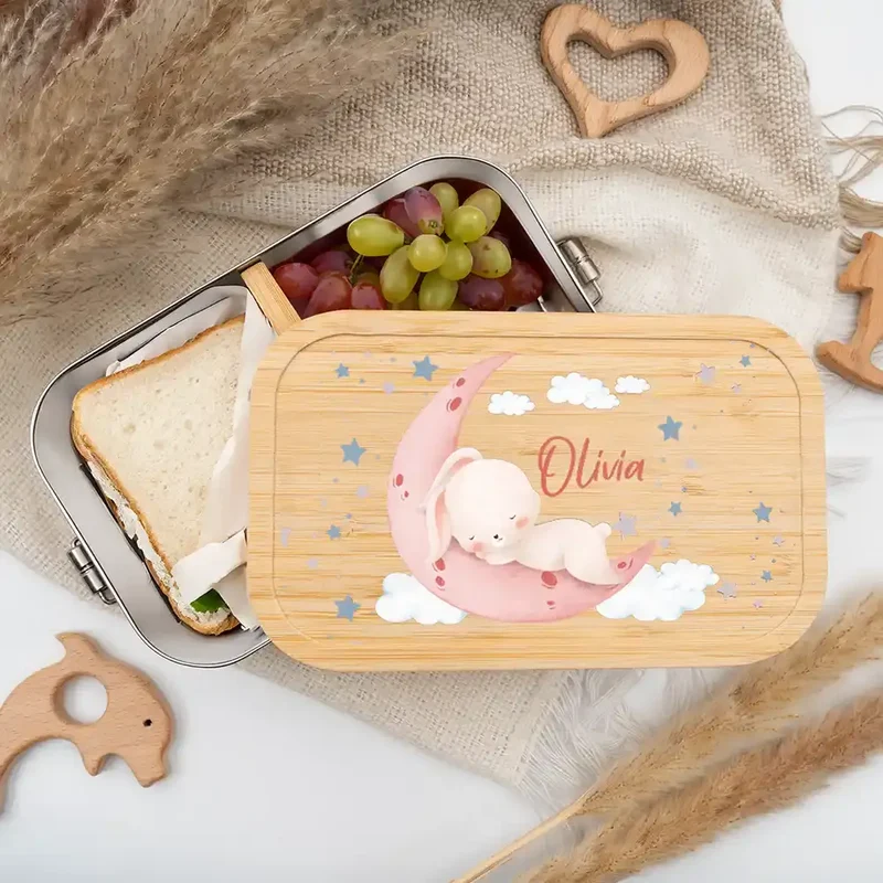 Brotdose Kinder personalisiert Baby Hase